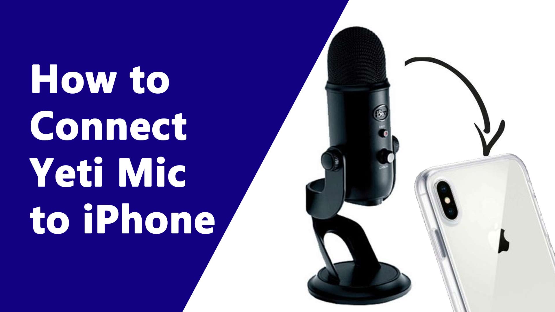 How to connect yeti mic to iPhone