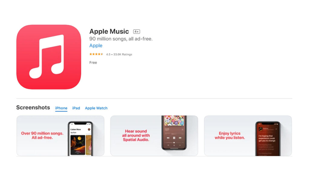 Apple Music app for iPhone