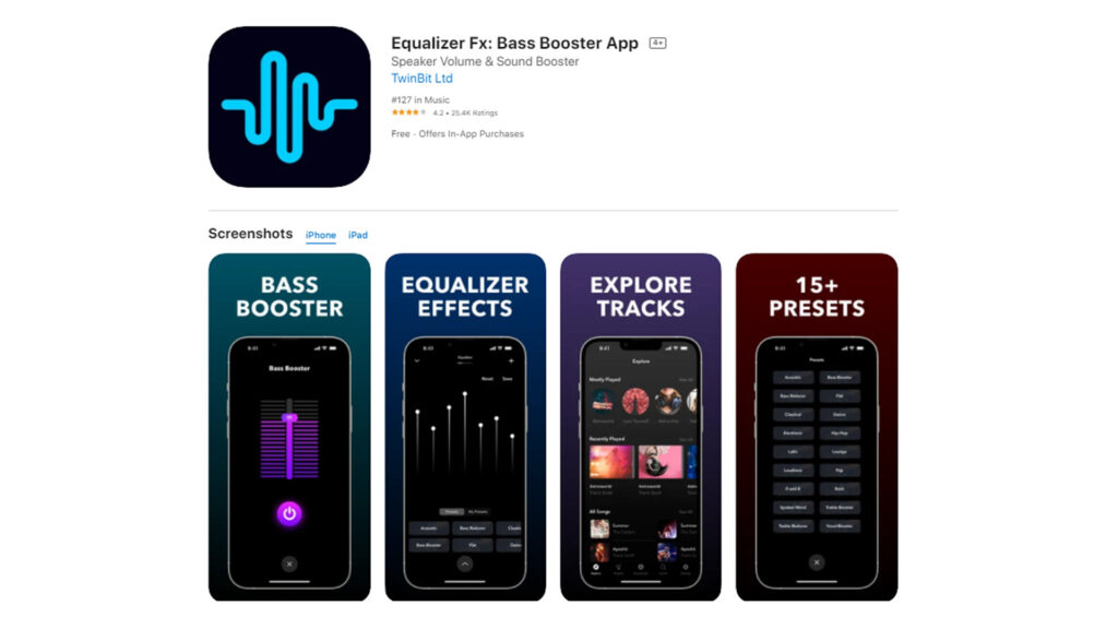 Equalizer Fx - Bass Booster app for iPhone