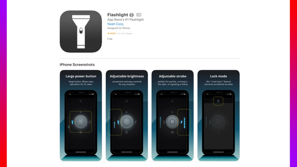 Flashlight ⊜ App for iPhone