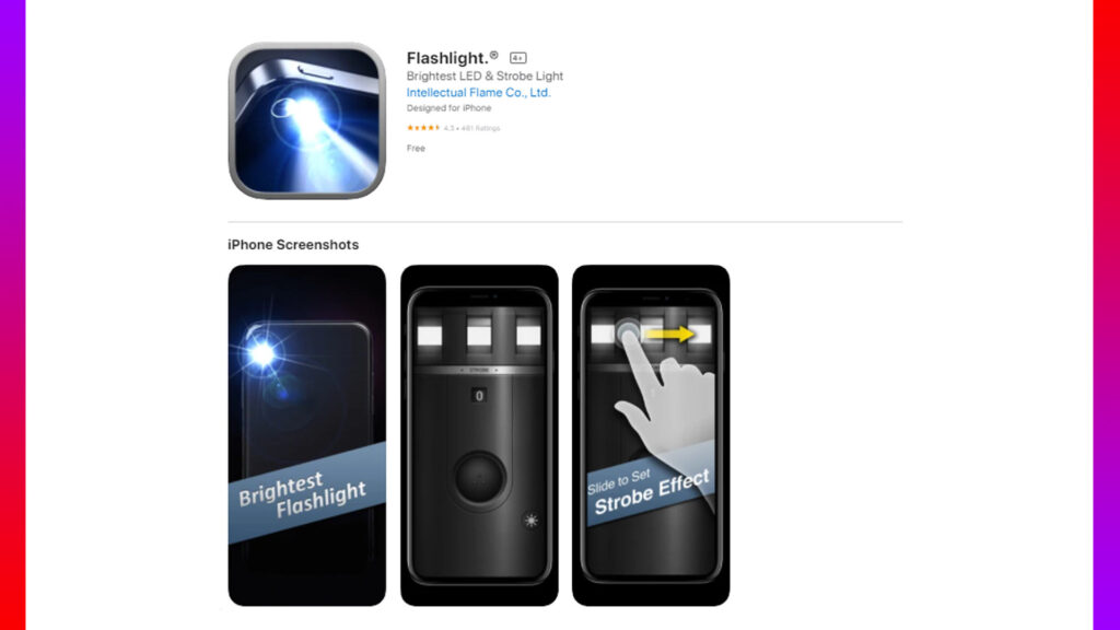 Flashlight.®app for iPhone