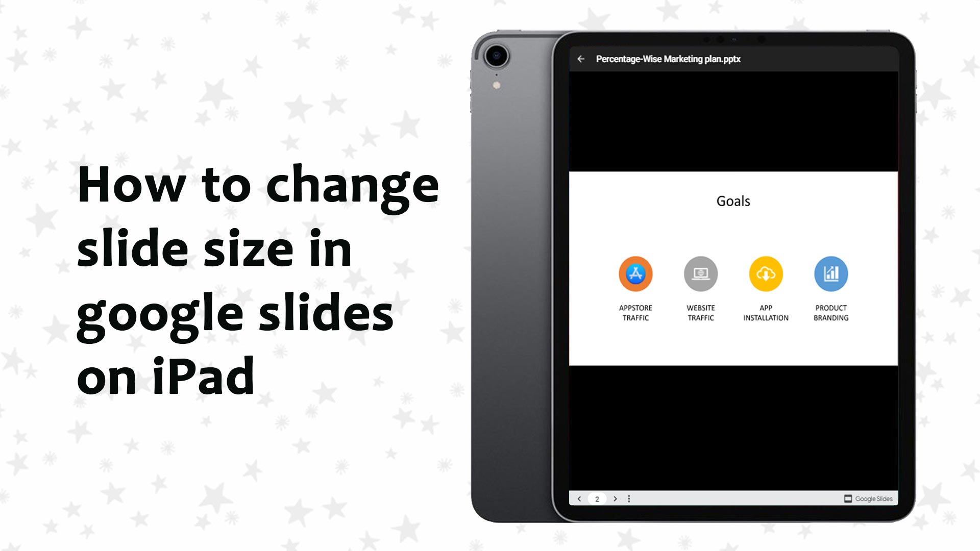 How to change slide size in google slides on iPad