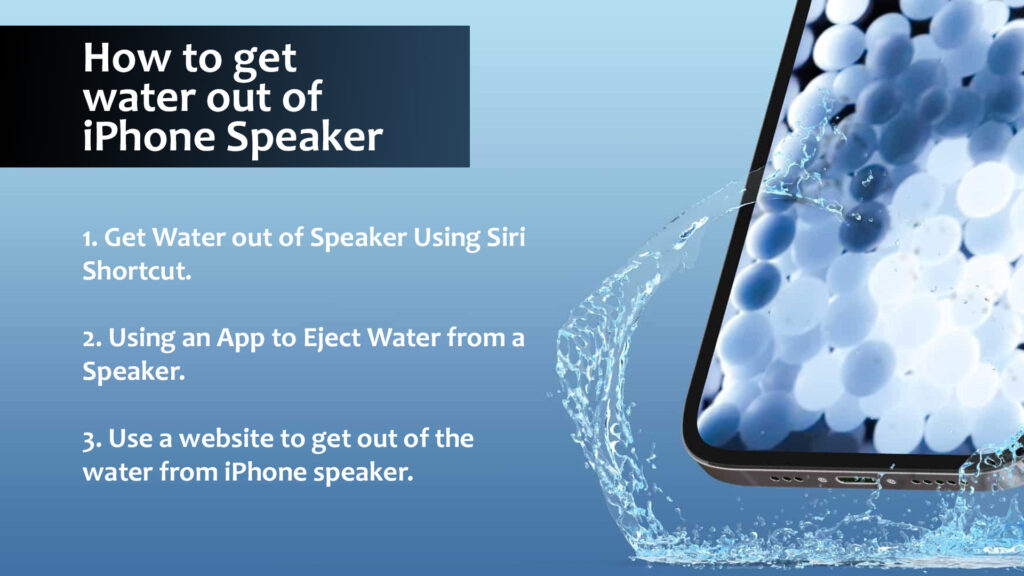 How to get water out of iPhone Speaker - Infographic
