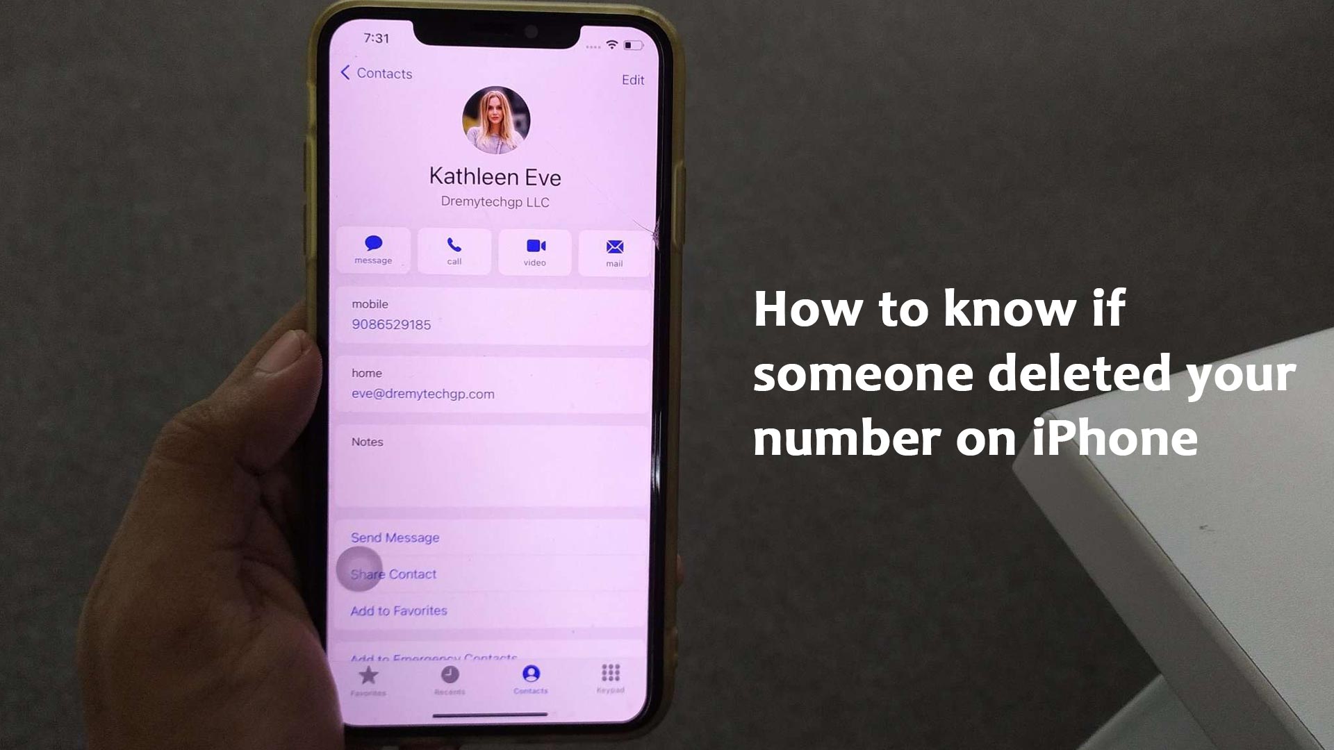 How to know if someone deleted your number on iPhone