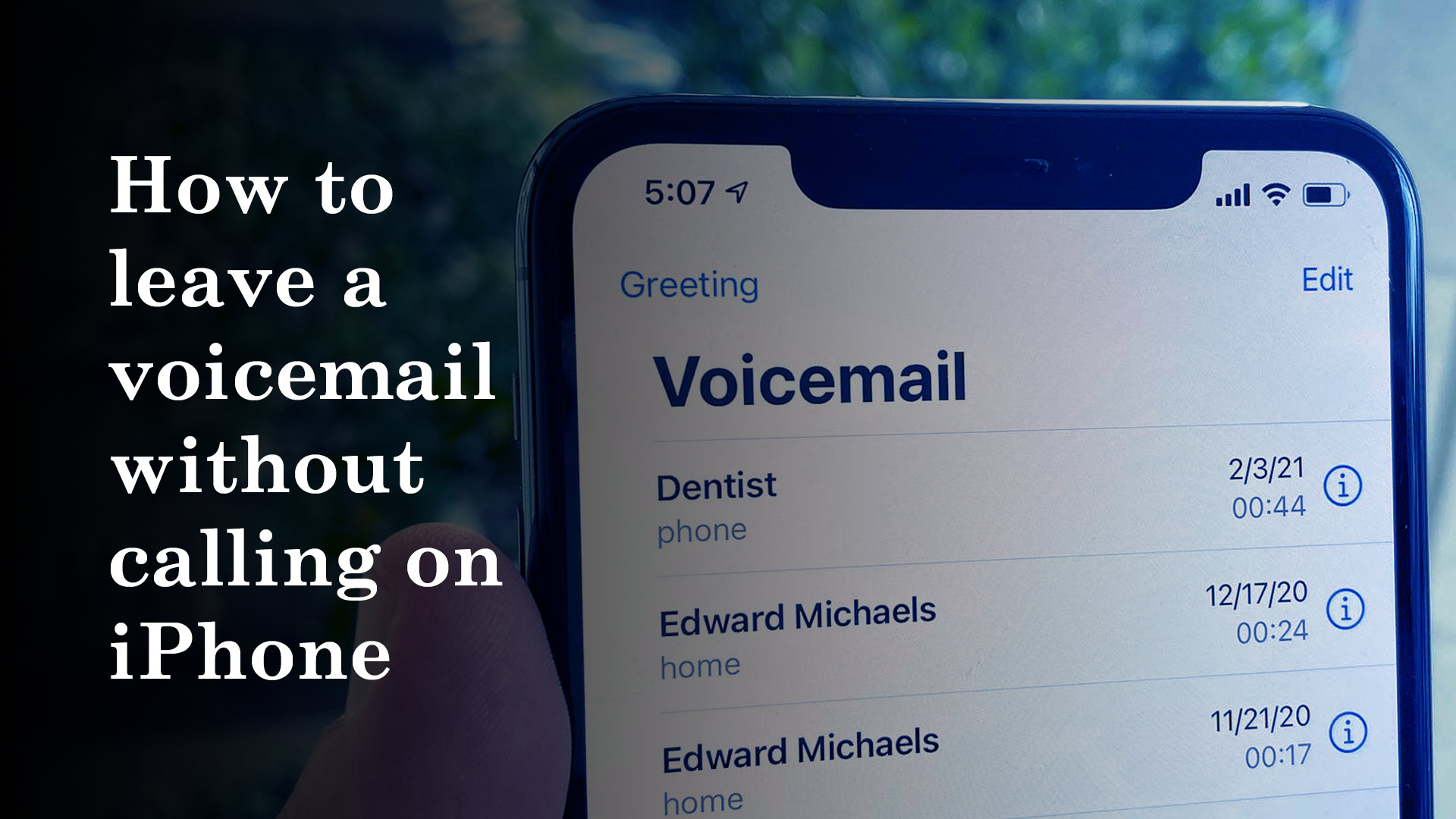 How to leave a voicemail without calling on iPhone