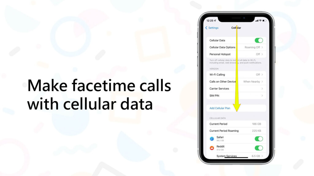 How to make facetime calls with no wifi and cellular data