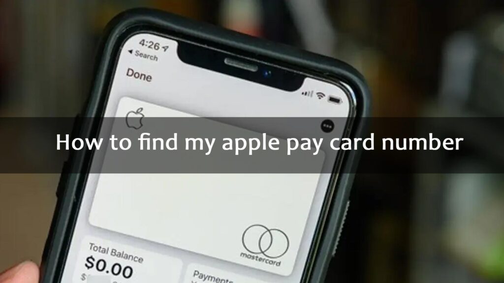 how do i find my card number in apple pay