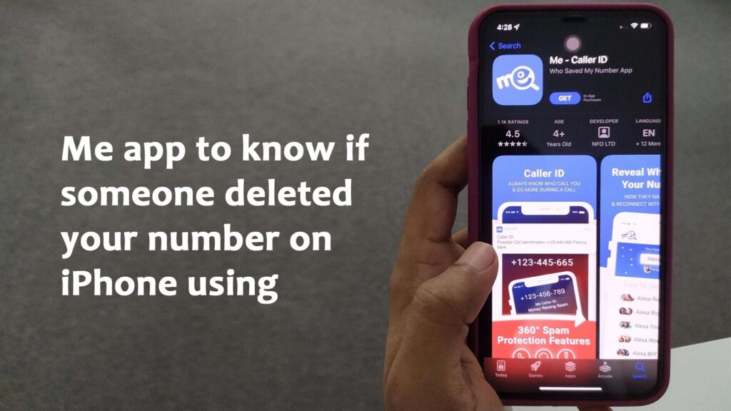How to know if someone deleted your number on iPhone using Me app