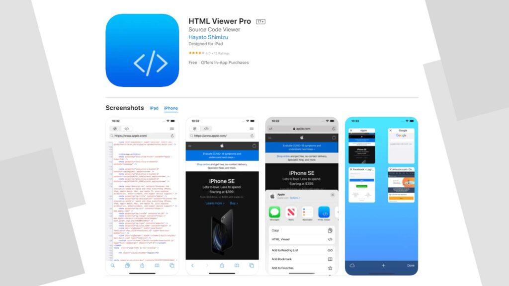 How to open HTML file on iPhone using the HTML Viewer Pro app