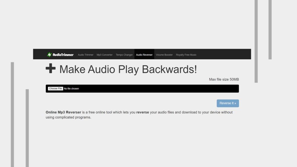 How to play audio in Reverse on iPhone using Online Mp3 Reverser
