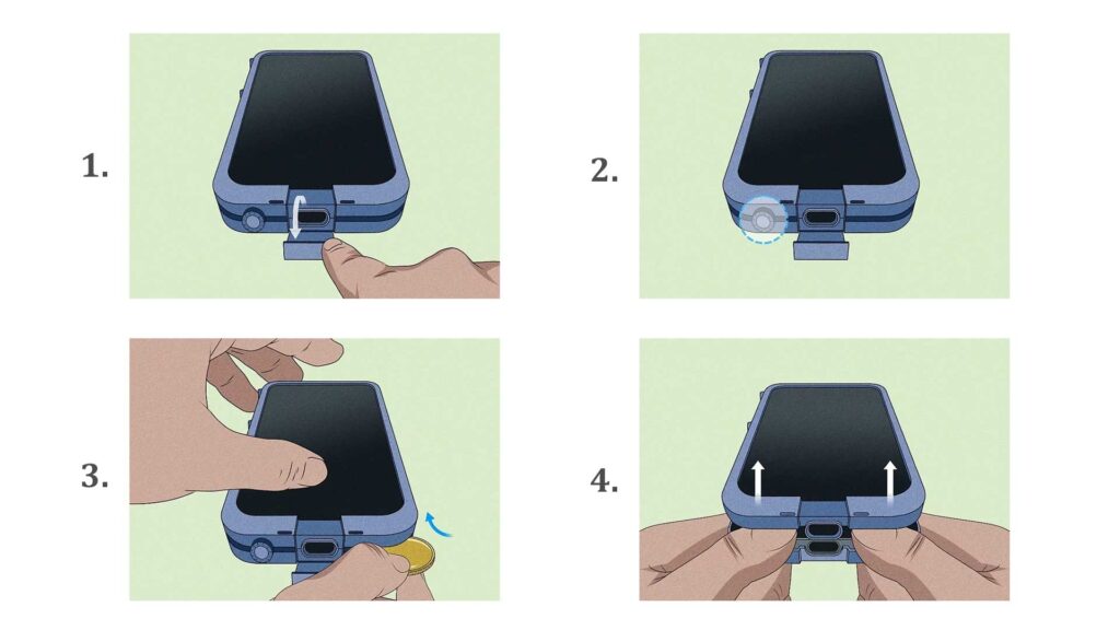 How to remove back part of LifeProof case to take off the case from iPhone