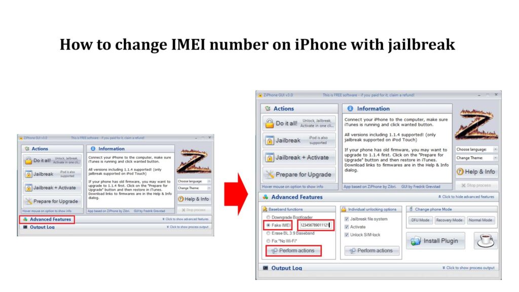 How to change IMEI number on iPhone with jailbreak