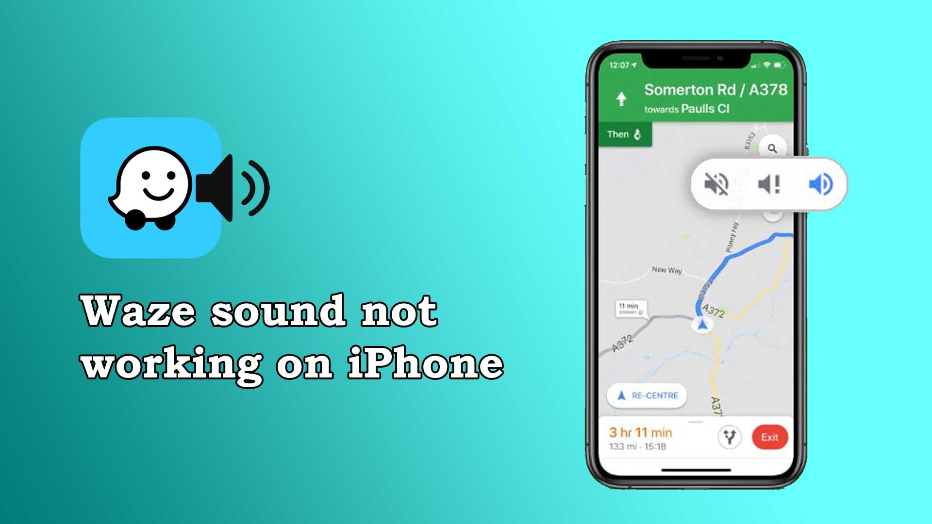 Waze sound not working on iPhone