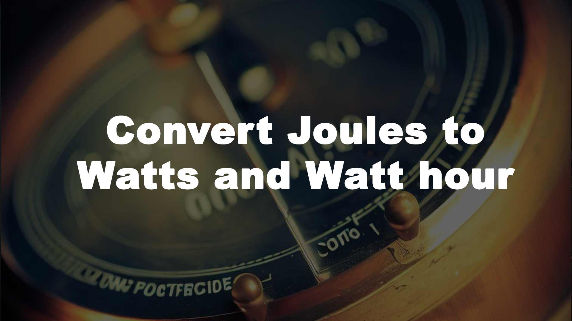 Convert Joules to Watts and Watt hour image