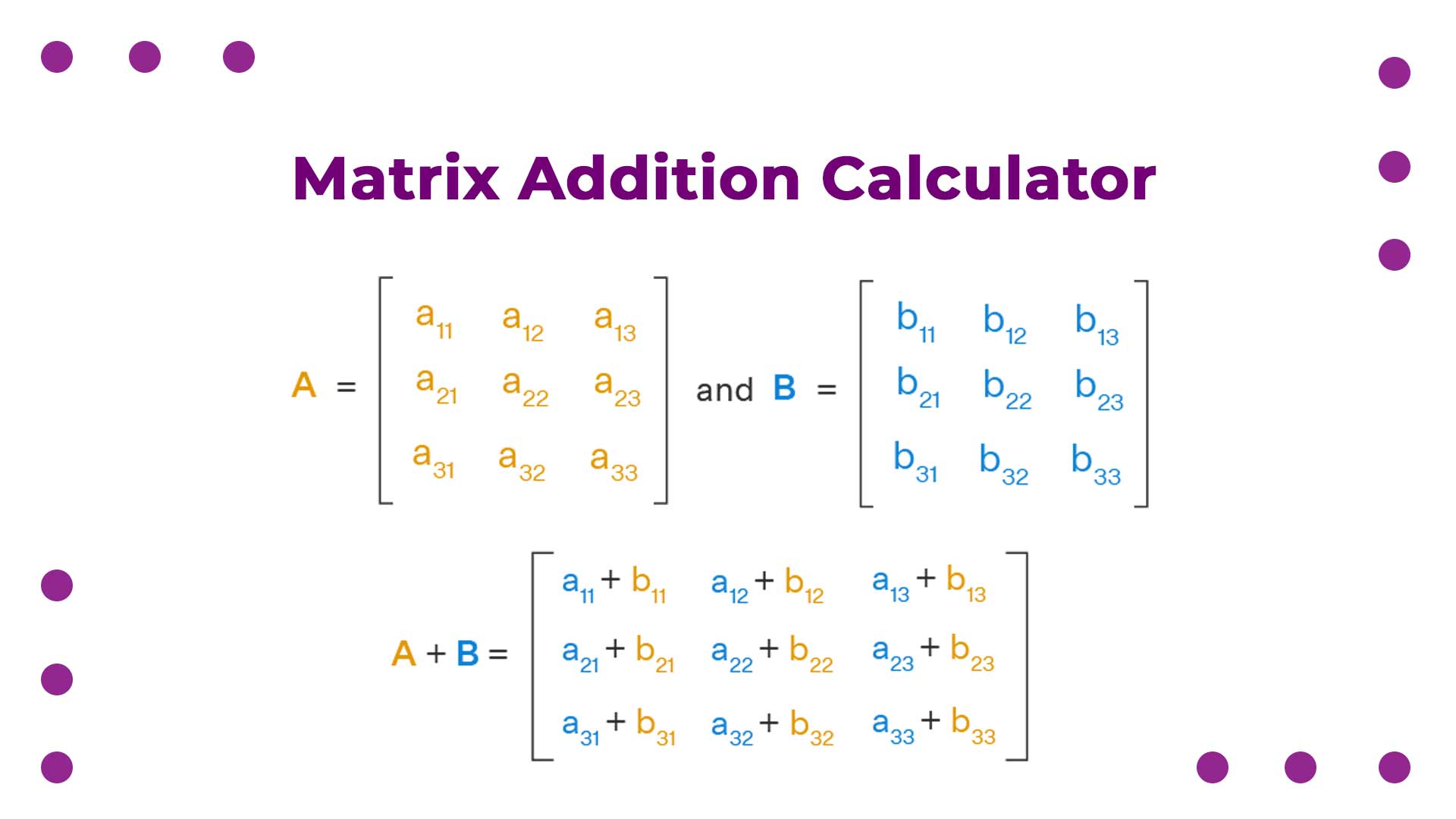 Matrix Addition Calculator